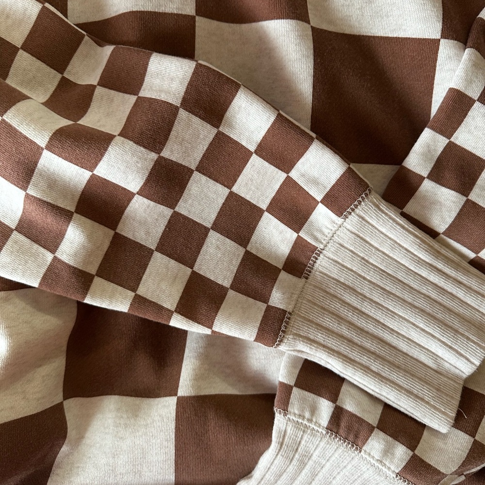 Maurices Cream and Brown Knit Sweater